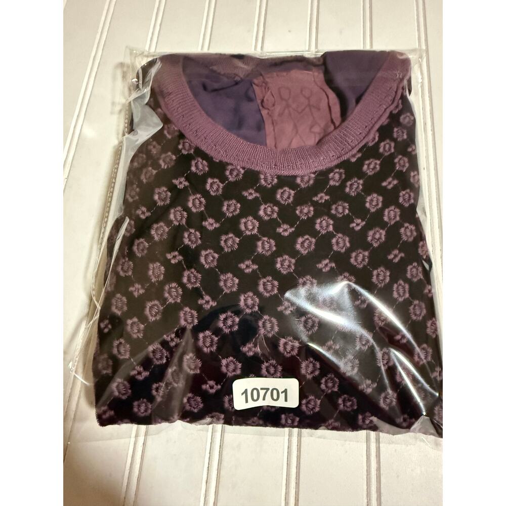 Johnny Was Peter & Greta Biya Large Purple eggplant Velvet Tunic Boho Longline - Picture 11 of 11